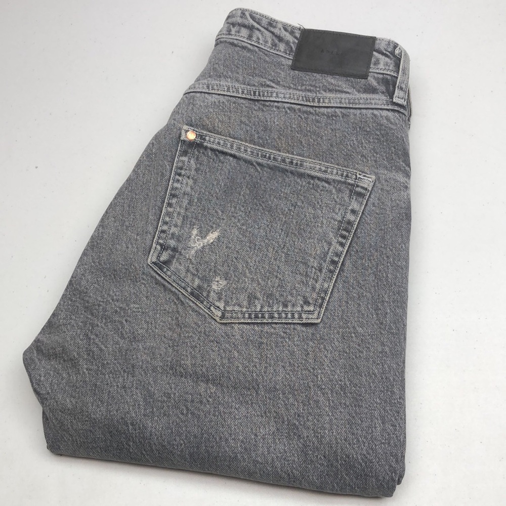 FACTORY DISTRESS &DENIM GRAYWASH STRAIGHT LEG JEANS 8/29x28 ⭐️